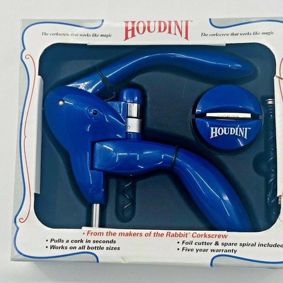 Houdini Dining Houdini Vertical Corkscrew Wine Opener Foil Cutter
